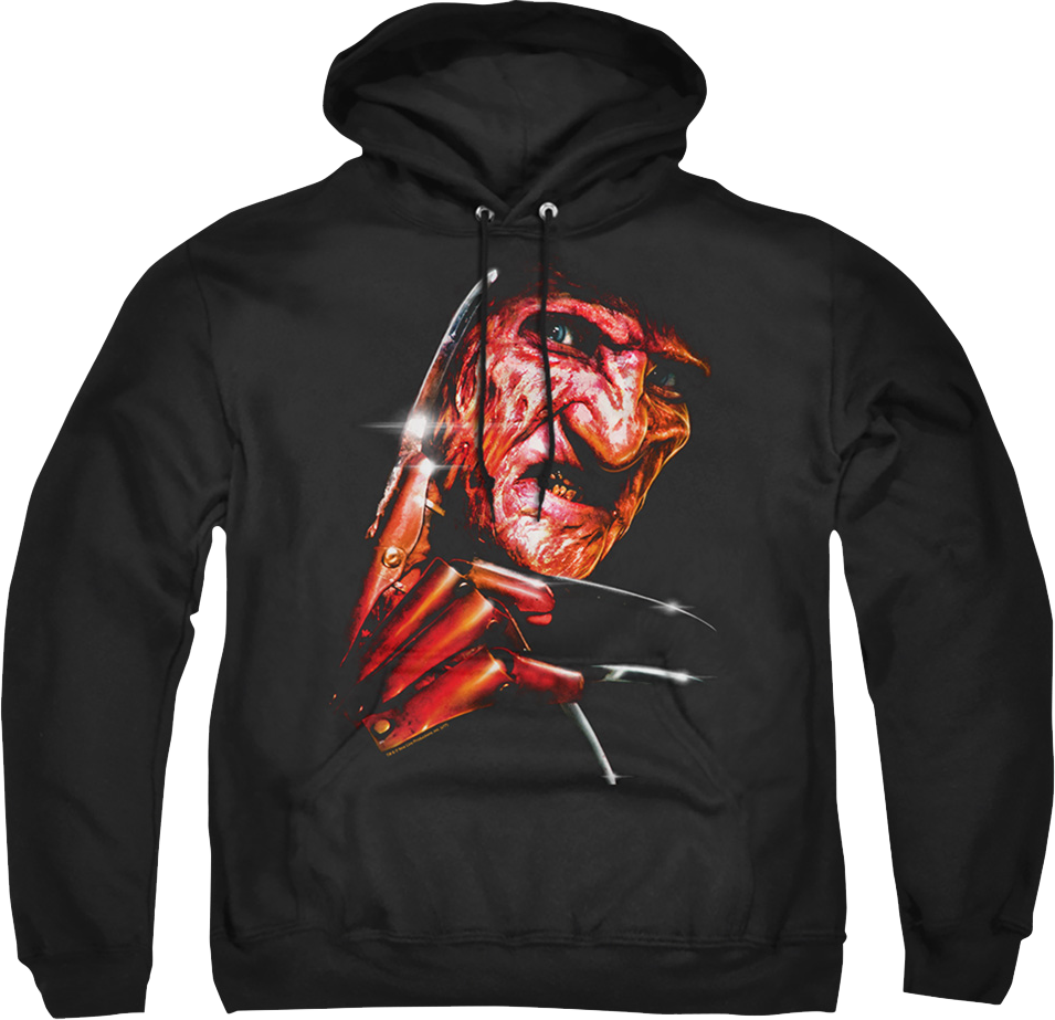 Freddy Close-Up Nightmare On Elm Street Hoodie