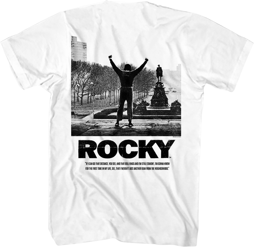 Front & Back Go The Distance Rocky T-Shirt