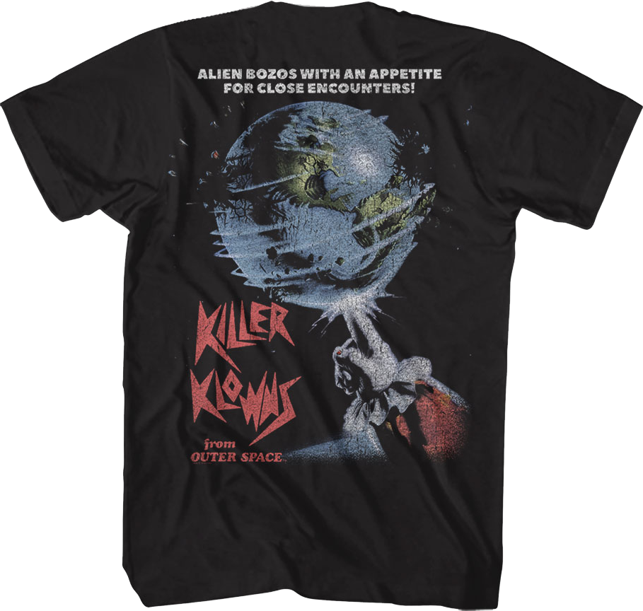 Front & Back Retro Alien Bozos Killer Klowns From Outer Space T-Shirt