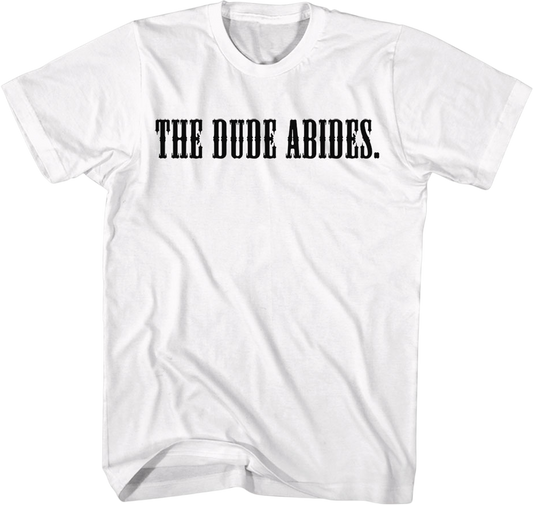 Front & Back The Dude Abides Big Lebowski T-Shirt