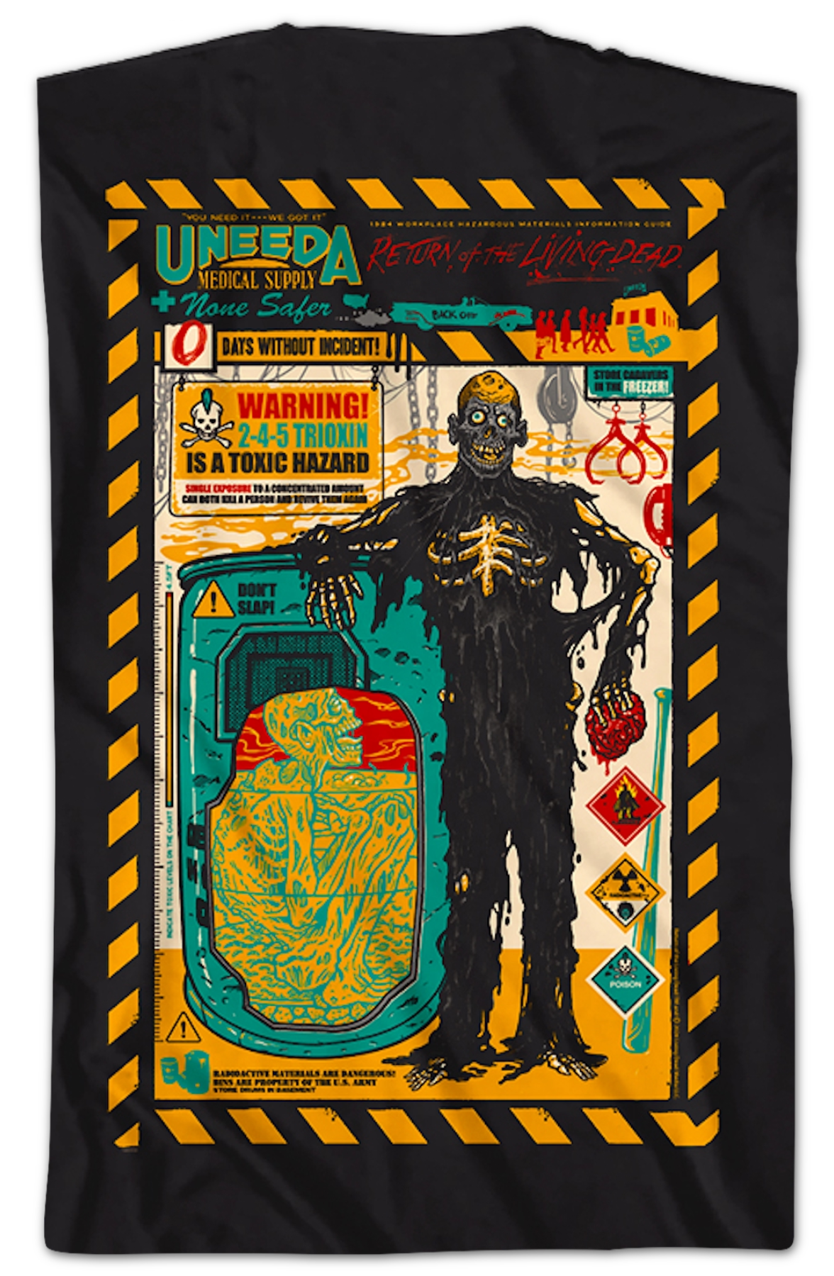 Front & Back Uneeda None Safer Return Of The Living Dead T-Shirt