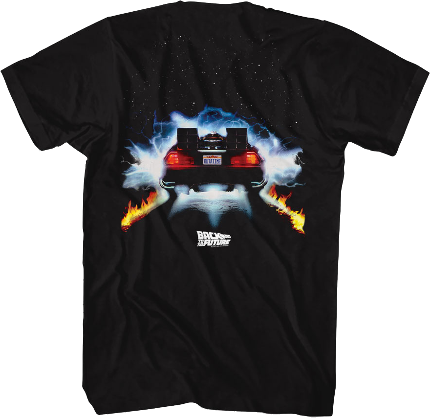 Front & Back We Don't Need Roads Back To The Future T-Shirt