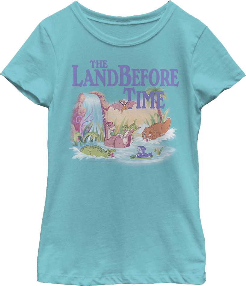 Girls Youth Prehistoric Splash Land Before Time Shirt