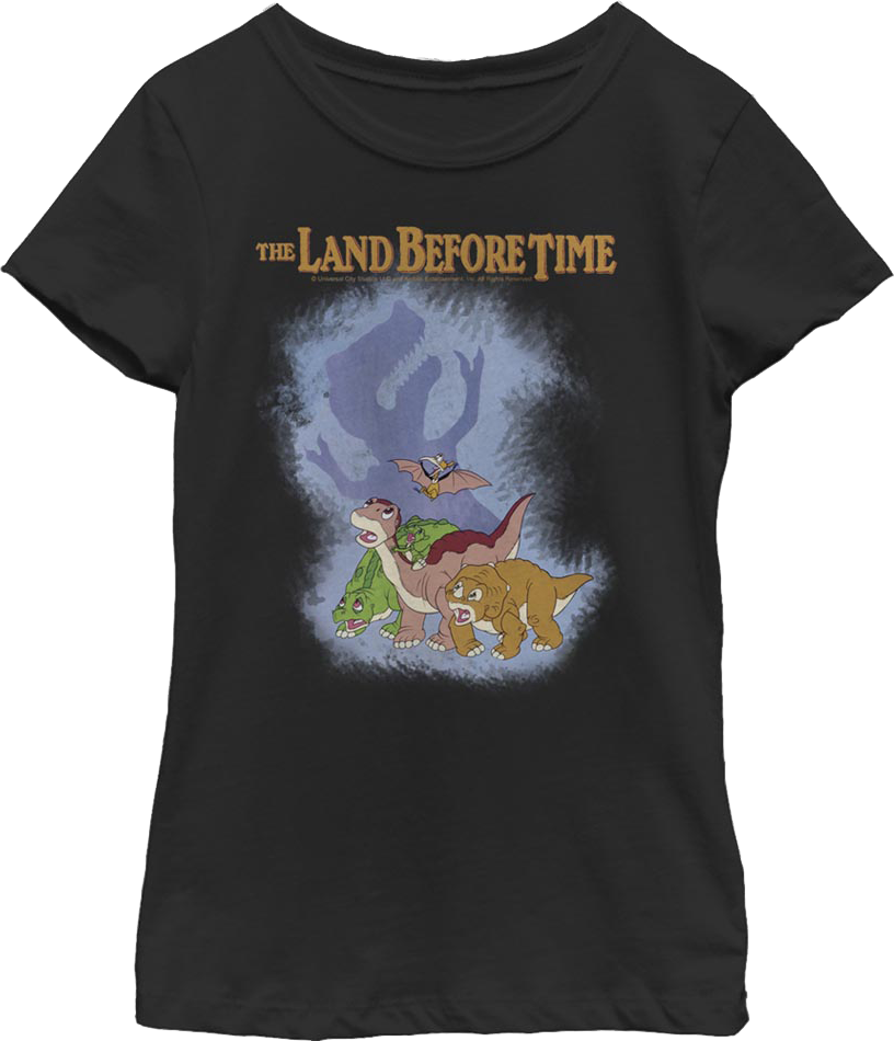 Girls Youth Sharptooth Shadow Land Before Time Shirt