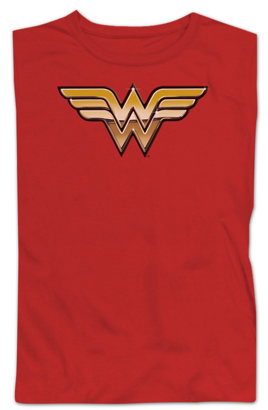 Ladies Golden Logo Wonder Woman T-Shirt