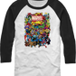 Greatest Characters Collage Marvel Comics Raglan Baseball Shirt