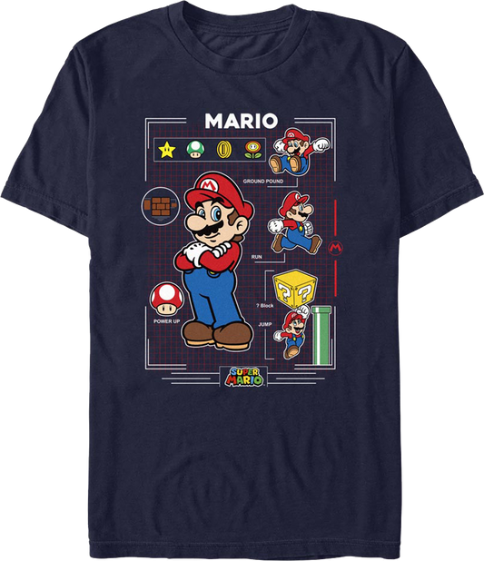 Ground Pound Collage Super Mario Bros. Nintendo T-Shirt