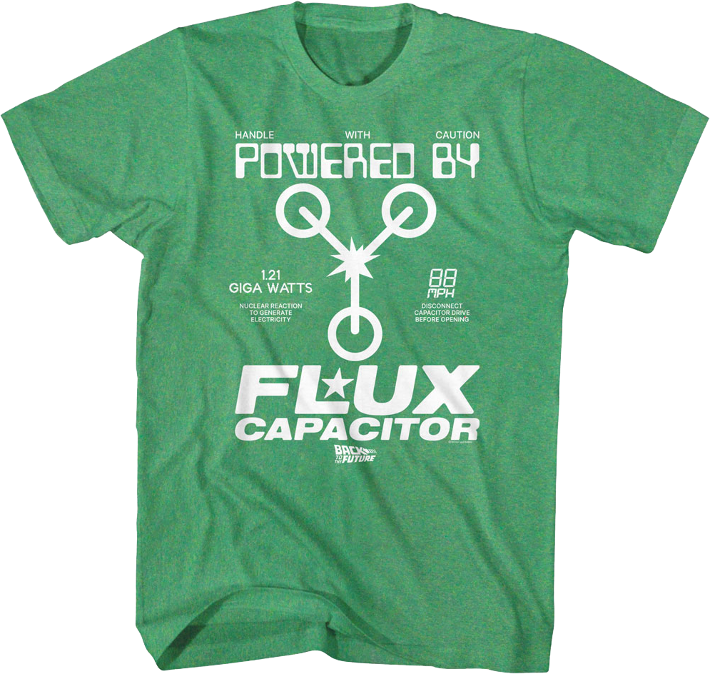 Handle With Caution Flux Capacitor Back To The Future T-Shirt