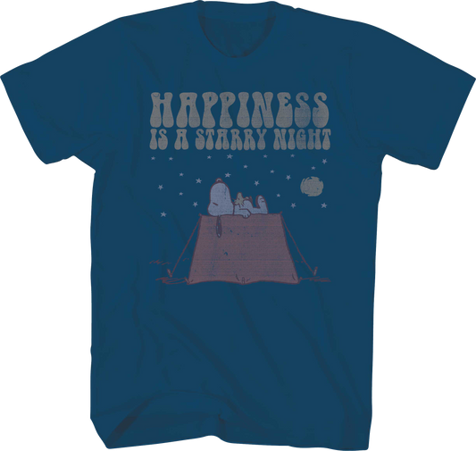 Happiness Is A Starry Night Peanuts T-Shirt