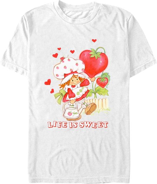 White Hearts Life Is Sweet Strawberry Shortcake T-Shirt