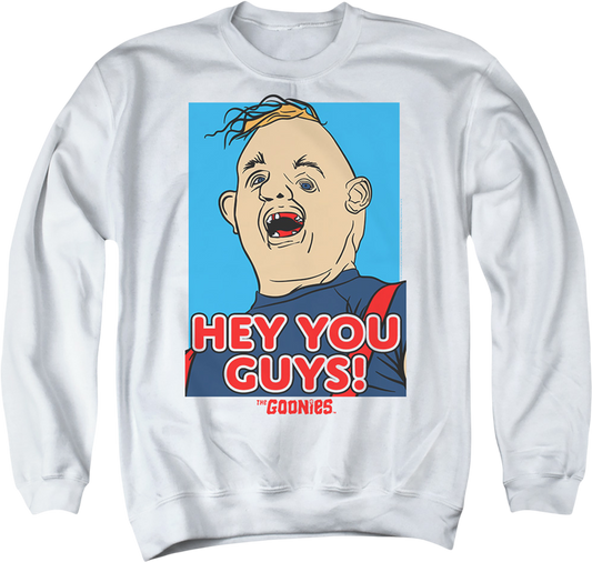 Hey You Guys Sloth Illustration Goonies Sweatshirt