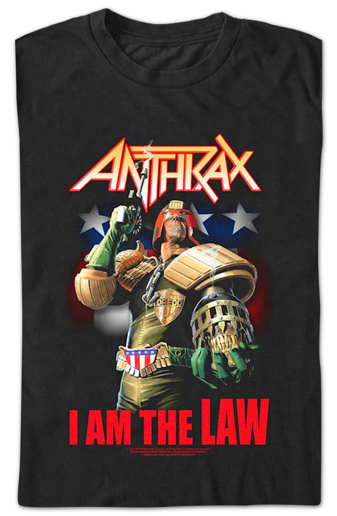 I Am The Law Judge Dredd Anthrax T-Shirt