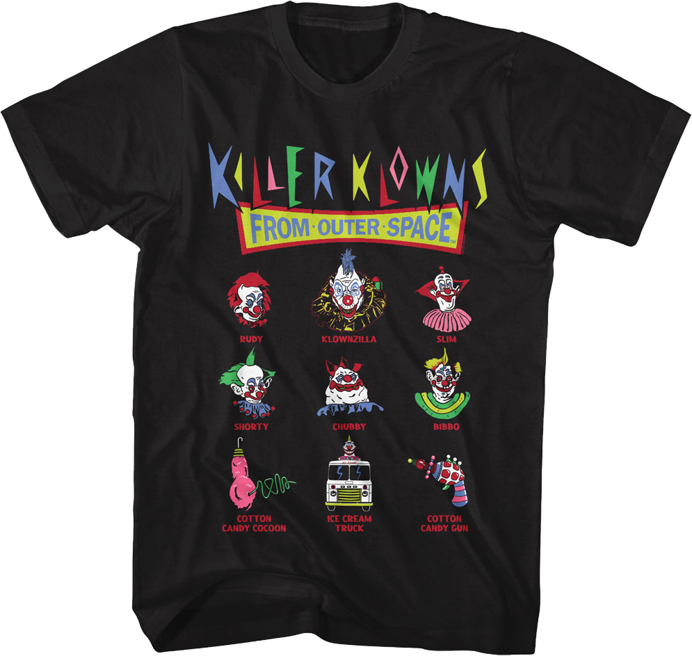 Icons Collage Killer Klowns From Outer Space T-Shirt