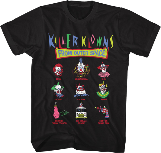 Icons Collage Killer Klowns From Outer Space T-Shirt