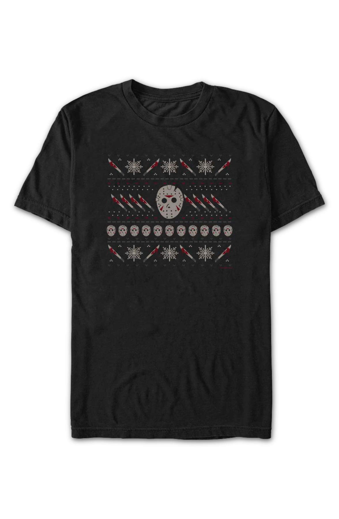 Jason Faux Ugly Christmas Sweater Friday the 13th T-Shirt