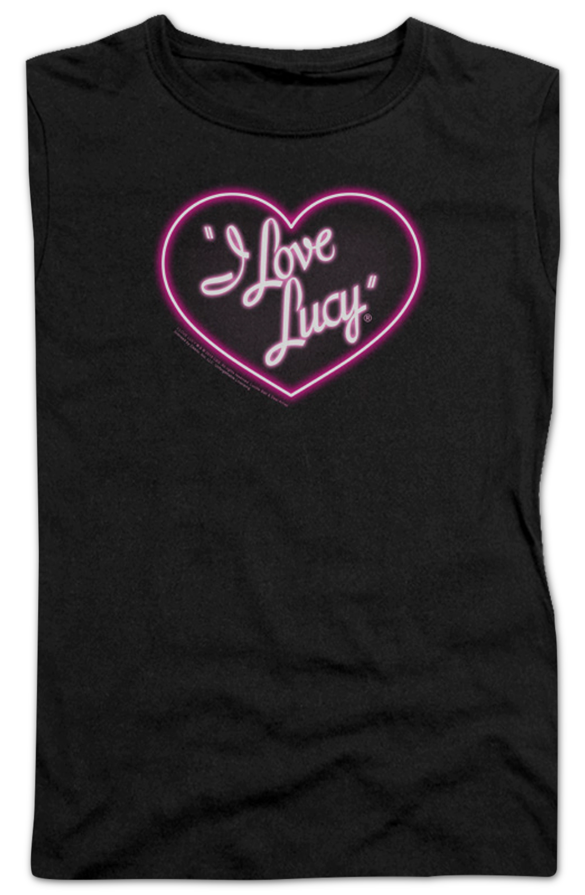 Ladies Neon Logo I Love Lucy Shirt
