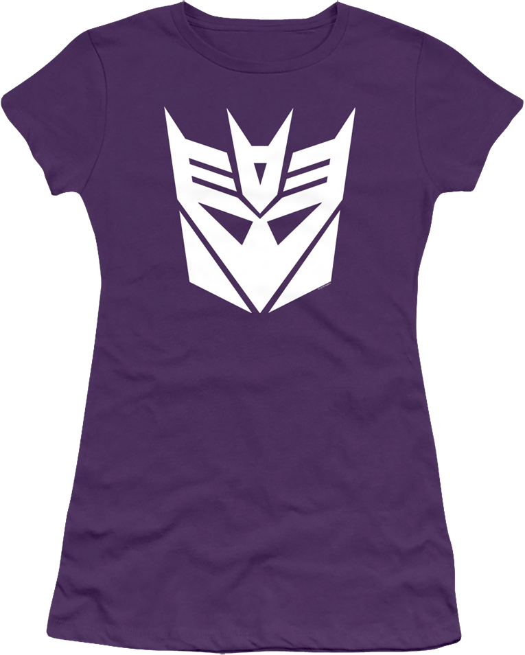 Ladies Purple Decepticons Logo Transformers Shirt