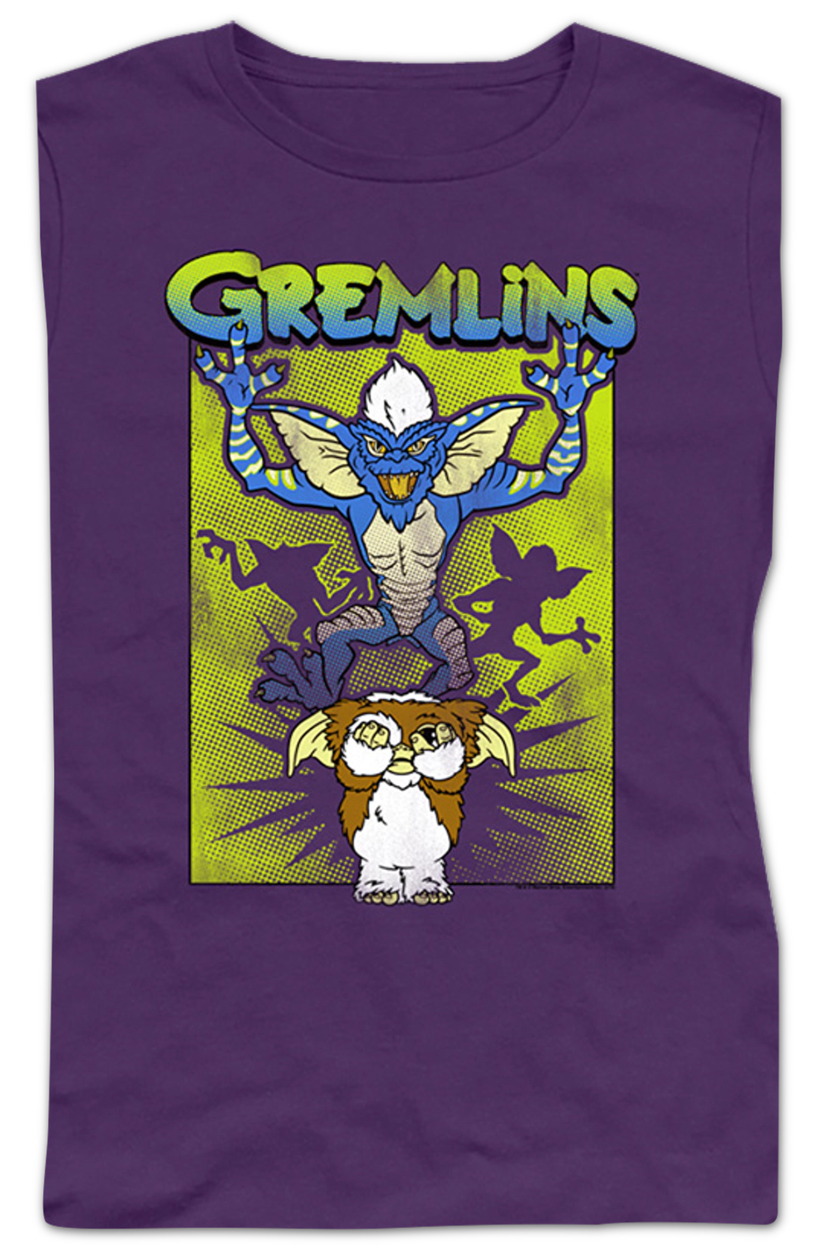 Ladies Purple Gizmo's Nightmare Gremlins Shirt