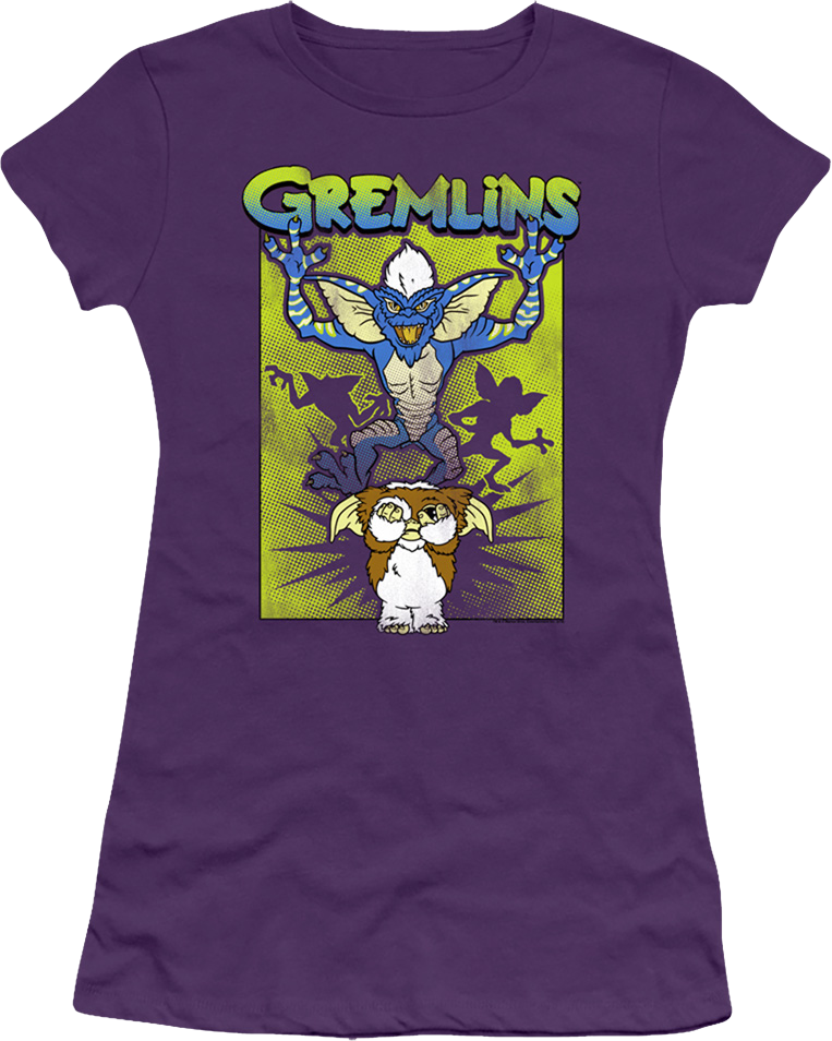 Ladies Purple Gizmo's Nightmare Gremlins Shirt