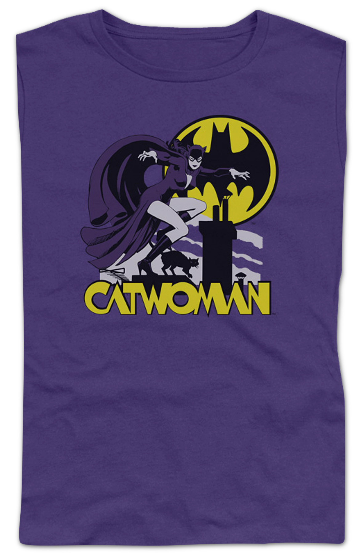 Ladies Rooftop Catwoman DC Comics Shirt