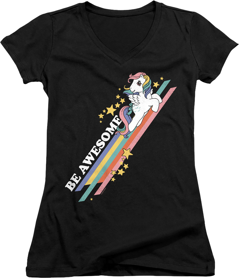 Ladies Be Awesome My Little Pony V-Neck Shirt