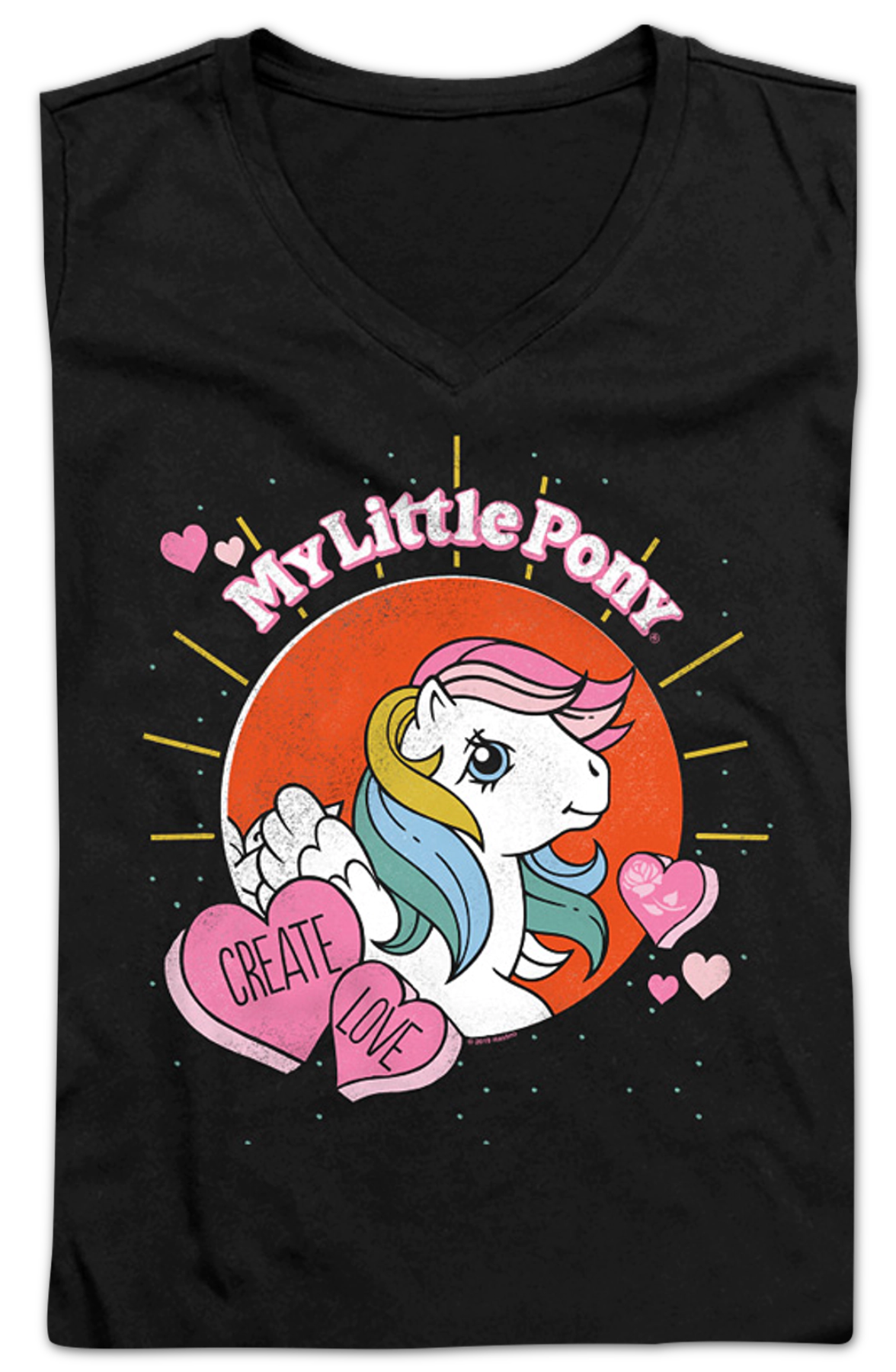 Ladies Create Love My Little Pony V-Neck Shirt