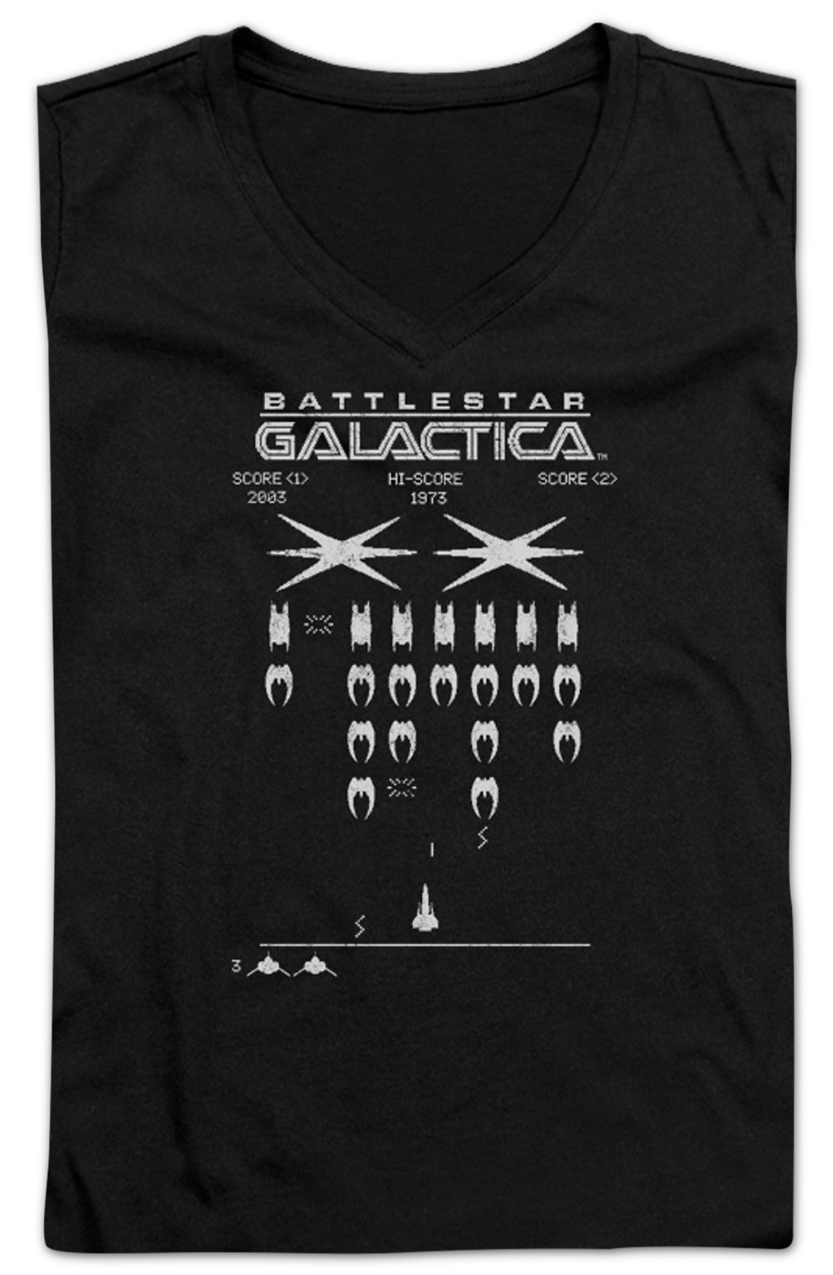 Ladies Invaders Battlestar Galactica V-Neck Shirt