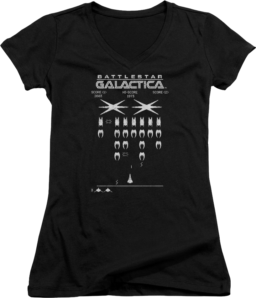 Ladies Invaders Battlestar Galactica V-Neck Shirt