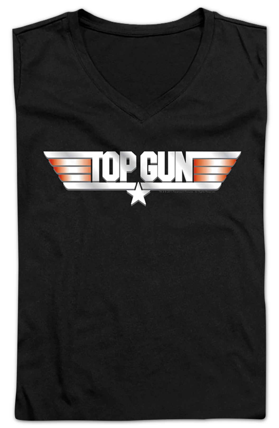 Ladies Movie Logo Top Gun V-Neck Shirt