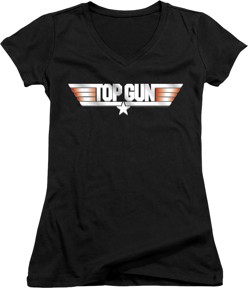 Ladies Movie Logo Top Gun V-Neck Shirt