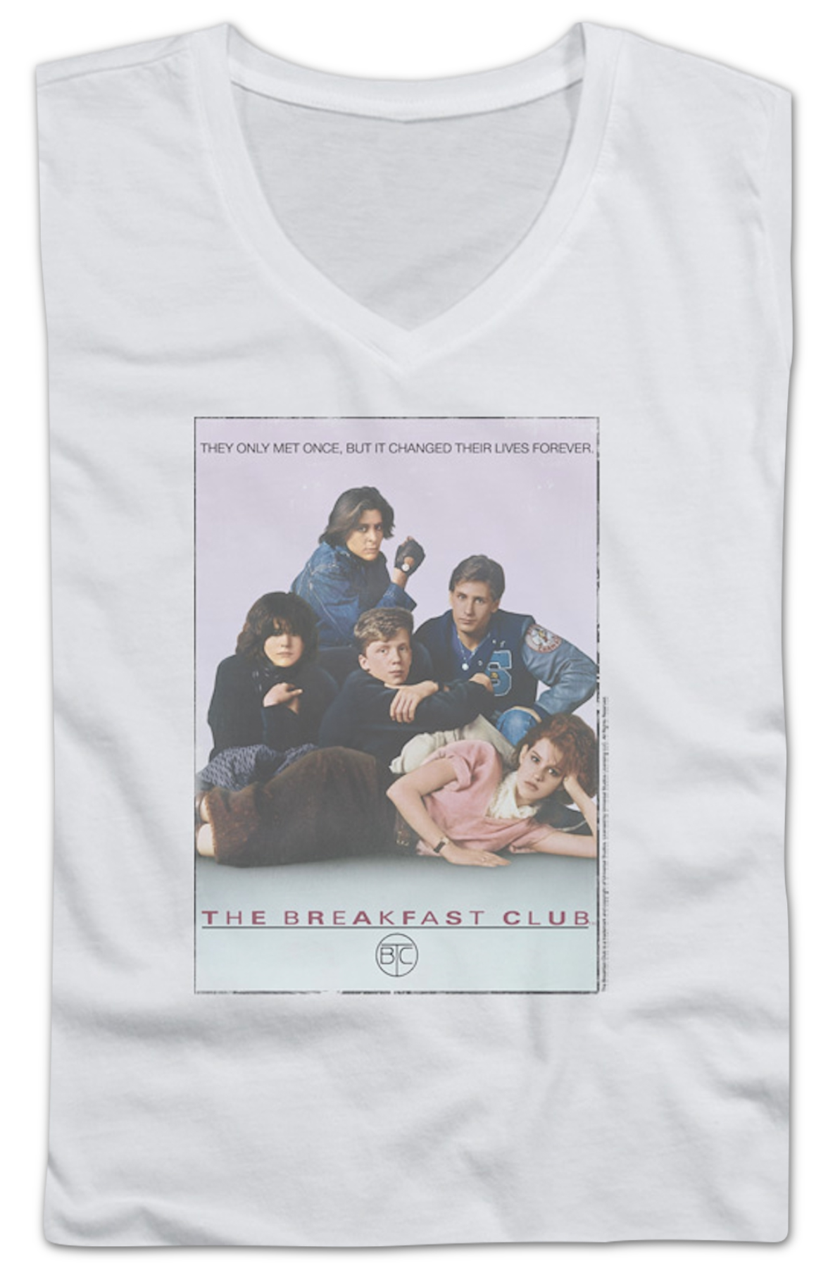 Ladies Movie Poster Breakfast Club V-Neck Shirt