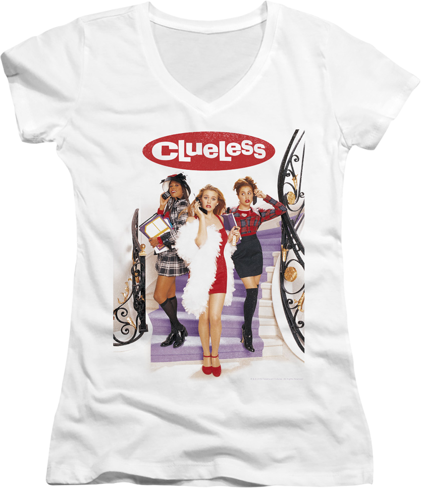 Ladies Movie Poster Clueless V-Neck Shirt