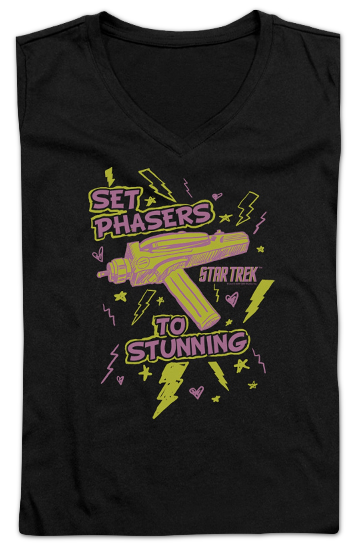 Ladies Set Phasers To Stunning Star Trek V-Neck Shirt