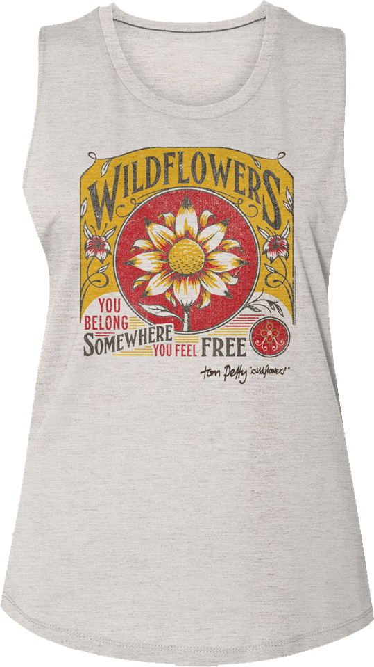 Ladies Wildflowers Tom Petty Sleeveless Shirt