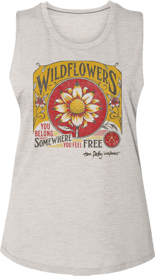 Ladies Wildflowers Tom Petty Sleeveless Shirt