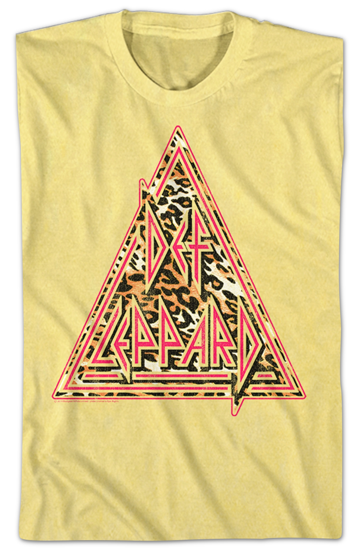 Leopard Print Triangle Def Leppard T-Shirt