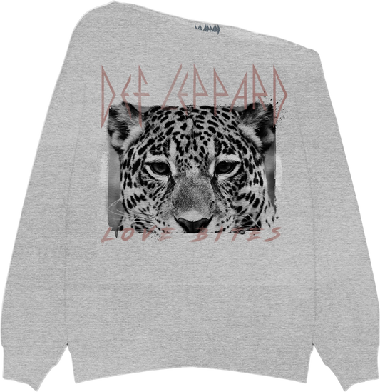 Love Bites Def Leppard Off The Shoulder Sweatshirt