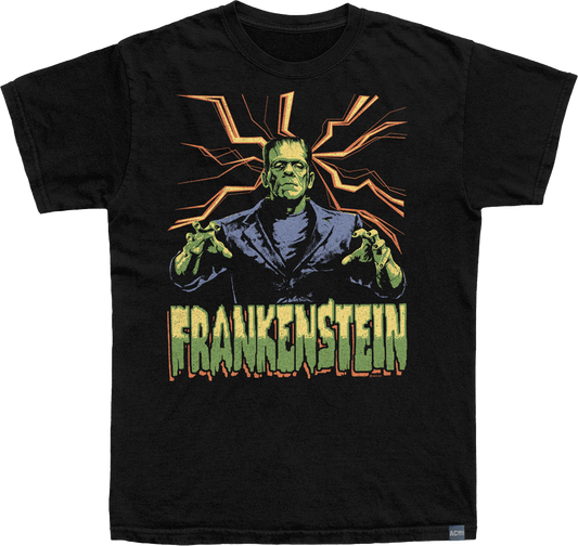 Made In USA Frankenstein Lightning Universal Monsters T-Shirt