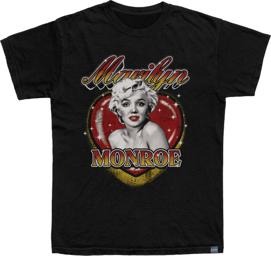 Made In USA Sparkling Heart Marilyn Monroe T-Shirt