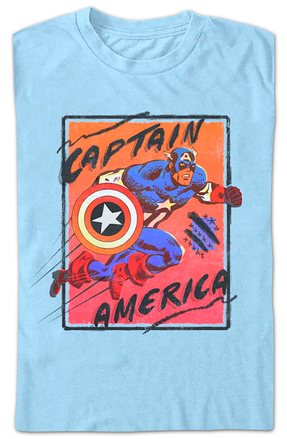 Marching Forward Captain America Marvel Comics T-Shirt