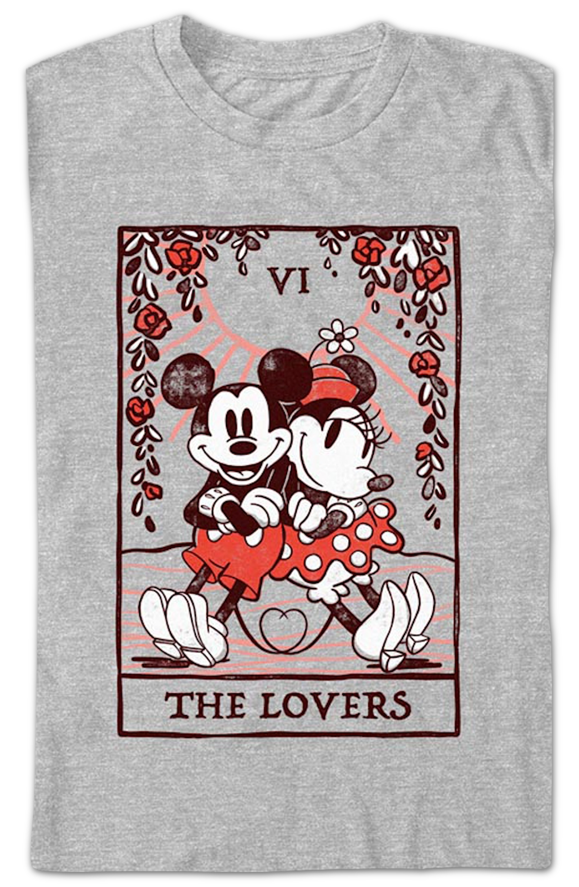 Mickey & Minnie Lovers Tarot Card Disney T-Shirt