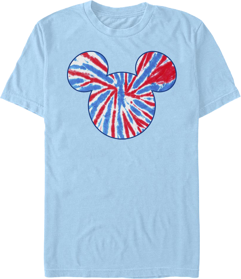 Mickey Mouse Red White And Blue Tie Dye Disney T-Shirt