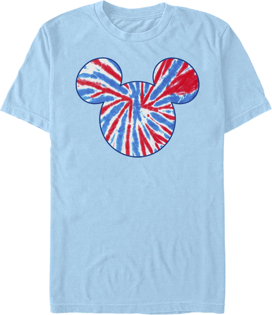 Mickey Mouse Red White And Blue Tie Dye Disney T-Shirt