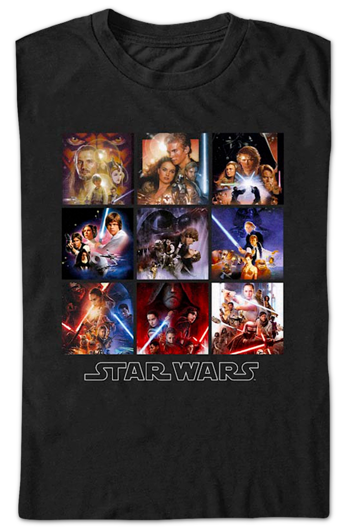 Skywalker Saga Movie Posters Star Wars T-Shirt