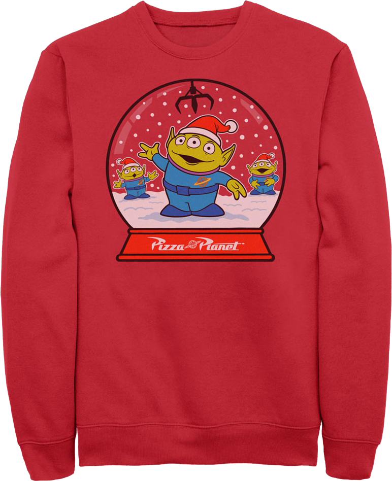 Pizza Planet Snow Globe Toy Story Sweatshirt