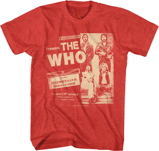 Pontiac Stadium Concert The Who T-Shirt