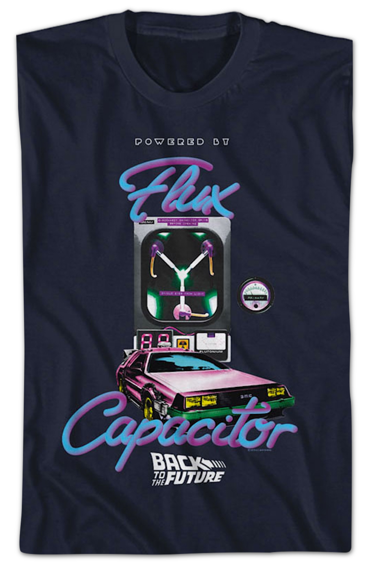 Retro Powered By Flux Capacitor Back To The Future T-Shirt