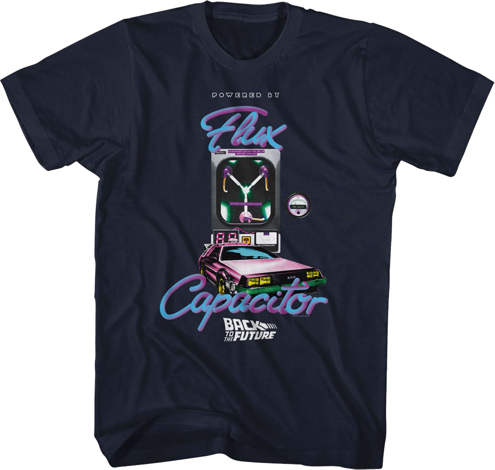 Retro Powered By Flux Capacitor Back To The Future T-Shirt