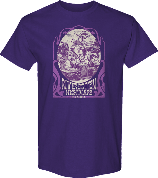 Purple Riverbottom Nightmare Band Emmet Otter T-Shirt