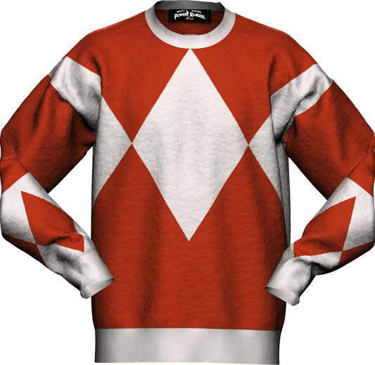 Red Ranger Mighty Morphin Power Rangers Knitted Sweater